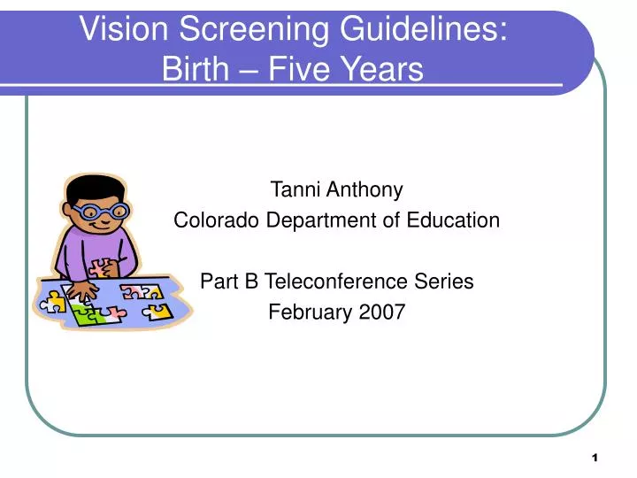 vision screening guidelines birth five years