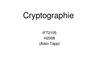 cryptographie