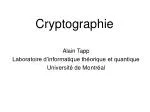 Cryptographie - slide 1