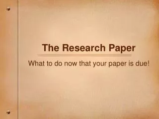 the research paper