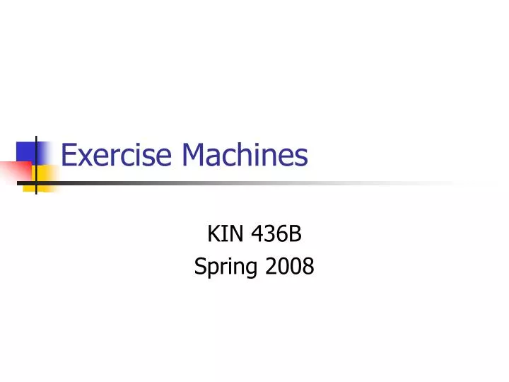 exercise machines