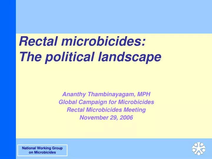 rectal microbicides the political landscape