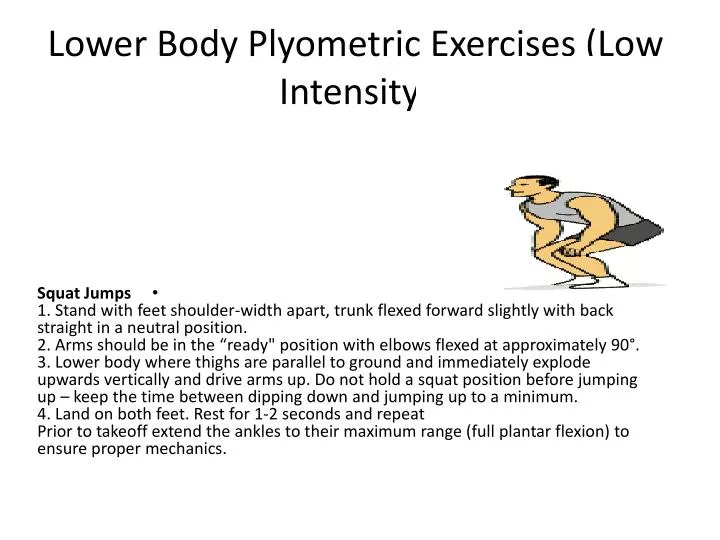 lower body plyometric exercises low intensity