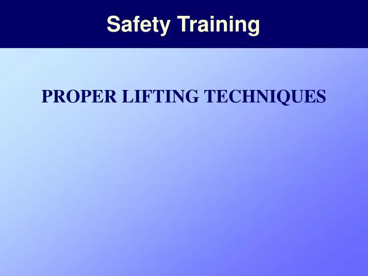 safety training