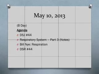 may 10 2013