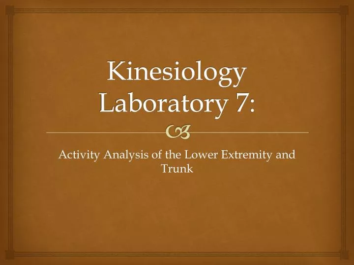 kinesiology laboratory 7