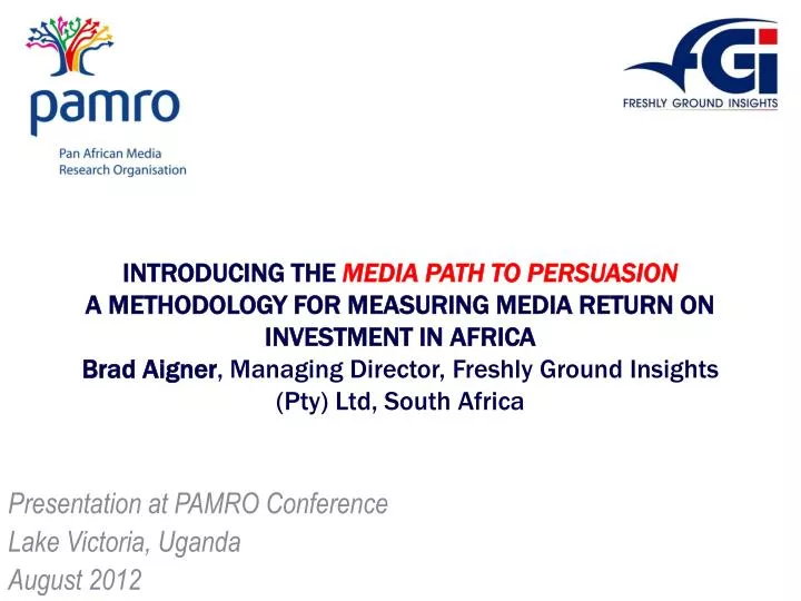 presentation at pamro conference lake victoria uganda august 2012