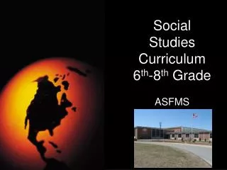 Social Studies Curriculum 6 th -8 th Grade