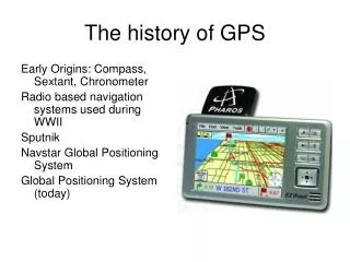 The history of GPS