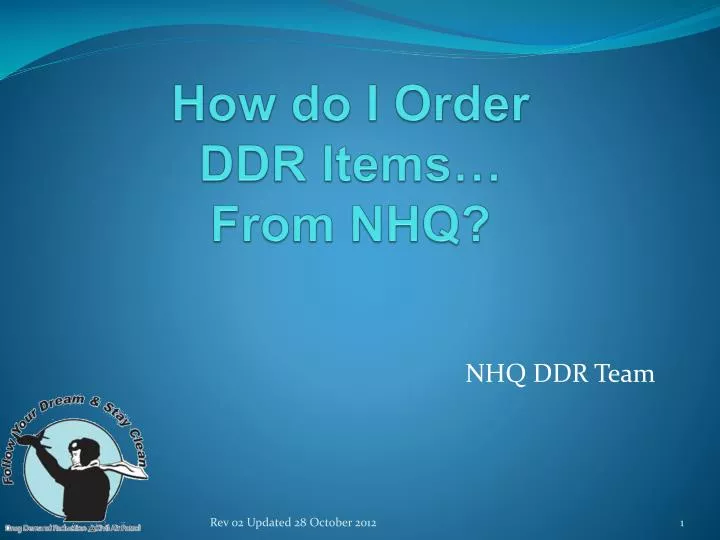 how do i order ddr items from nhq