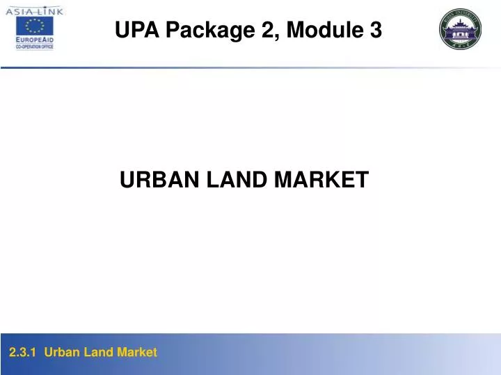 urban land market