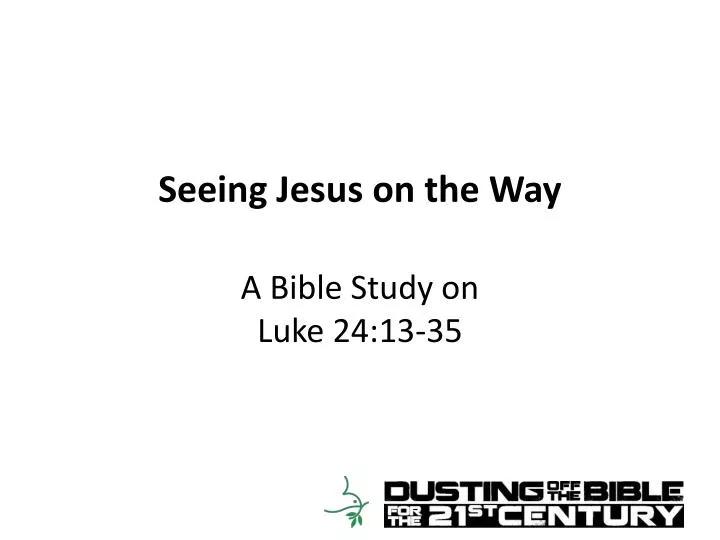 seeing jesus on the way a bible study on luke 24 13 35