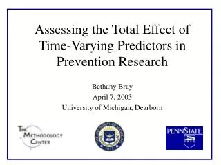 Assessing the Total Effect of Time-Varying Predictors in Prevention Research