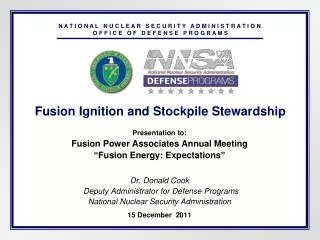 Fusion Ignition and Stockpile Stewardship