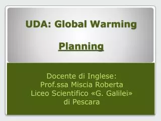 uda global warming planning