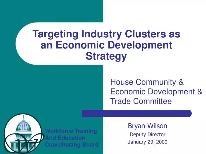 targeting industry clusters as an economic development strategy