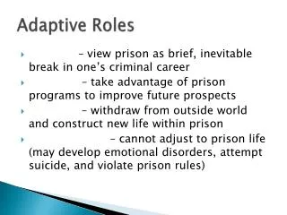 Adaptive Roles