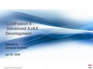 ColdFusion 8 : Advanced AJAX Development