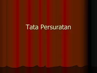 tata persuratan