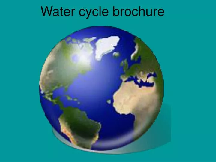 water cycle brochure