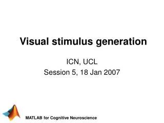 Visual stimulus generation