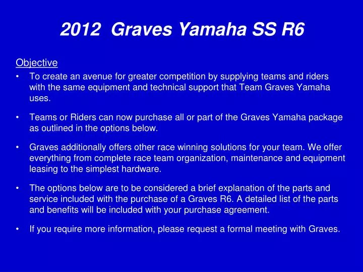 2012 graves yamaha ss r6