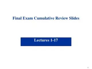 Final Exam Cumulative Review Slides