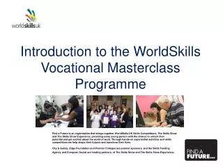 Introduction to the WorldSkills Vocational Masterclass Programme