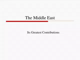 the middle east