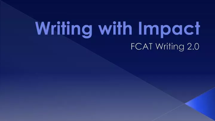 writing with impact
