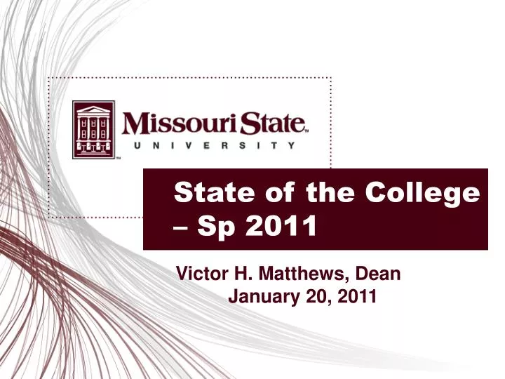 state of the college sp 2011