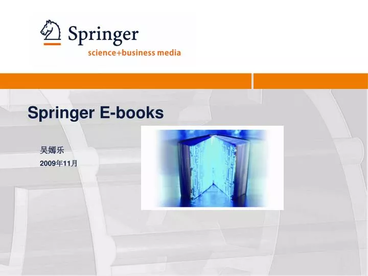PPT Springer Eb ooks PowerPoint Presentation, free download ID3100381