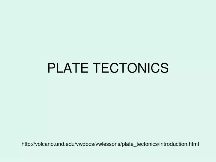 plate tectonics