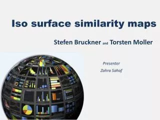 Iso surface similarity maps