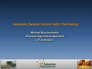 Automatic Section Control (ASC) Technology