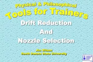 Drift Reduction And Nozzle Selection