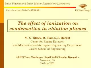 The effect of ionization on condensation in ablation plumes