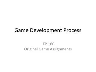 Game Development Process