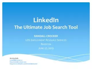 LinkedIn The Ultimate Job Search Tool