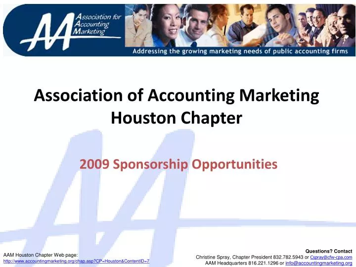 association of accounting marketing houston chapter 2009 sponsorship opportunities