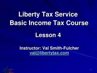 Liberty Tax Service Basic Income Tax Course Lesson 4