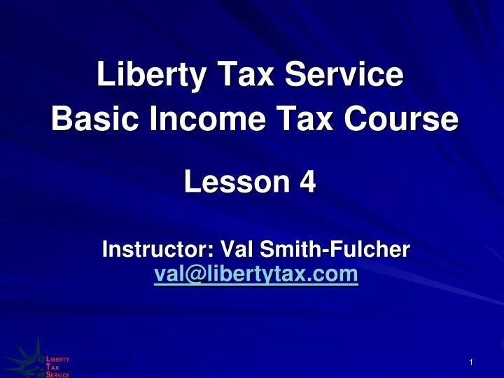 liberty tax service basic income tax course lesson 4