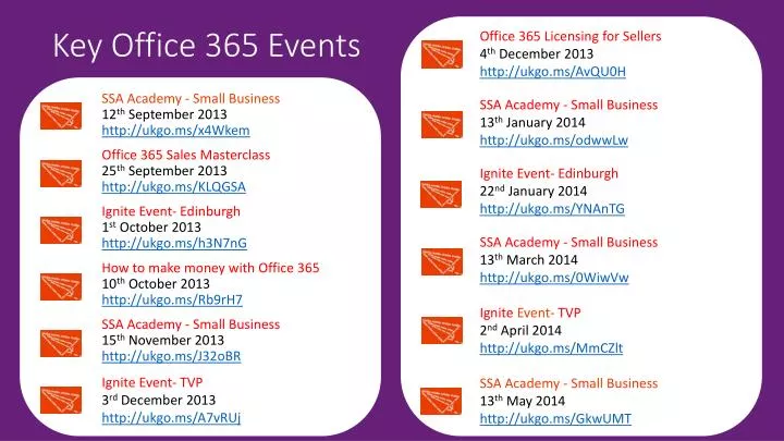key office 365 events