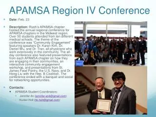 APAMSA Region IV Conference