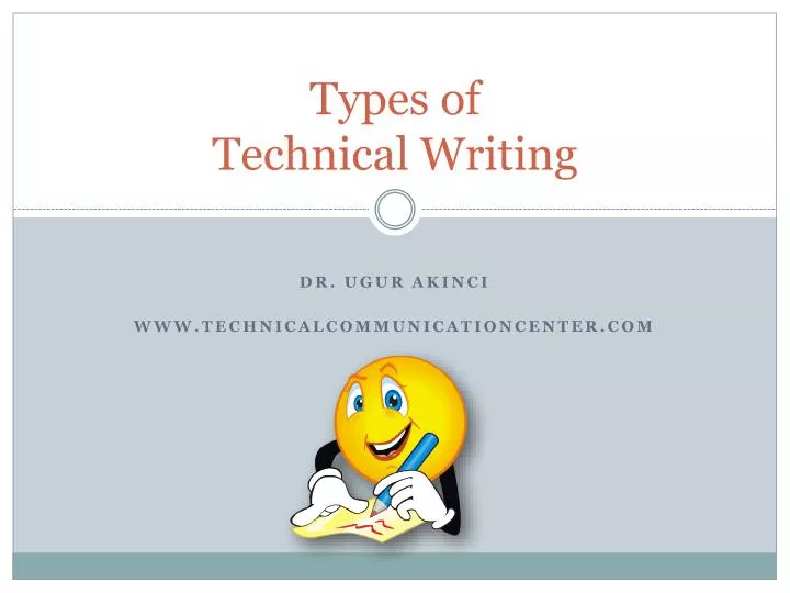 types of technical writing