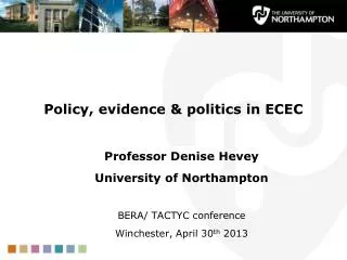 Policy, evidence &amp; politics in ECEC