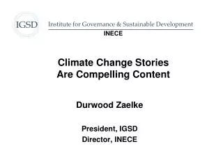 INECE Climate Change Stories Are Compelling Content