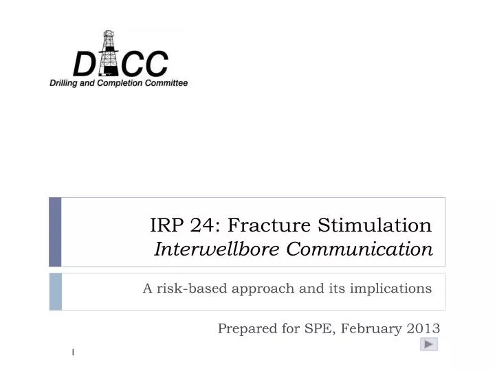 irp 24 fracture stimulation interwellbore communication