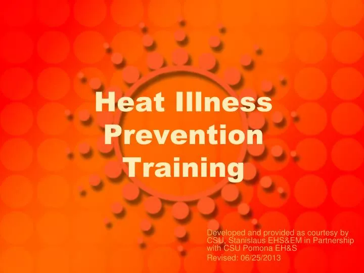 heat illness prevention training