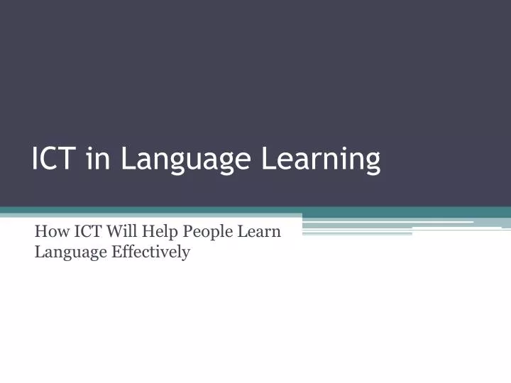 ict in language learning